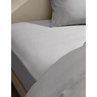 M&S Cotton Rich Fitted Sheet Silver Grey
