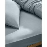 M&S Cotton Rich Fitted Sheet Denim