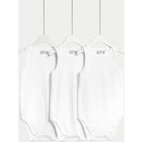 M&S 3 Pack Adaptive Bodysuits (3-16 Yrs) White