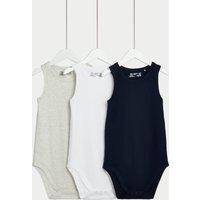 3pk Pure Cotton Bodysuits (3-16 Yrs)