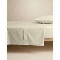 M&S Cotton Rich Flat Sheet Light Cream