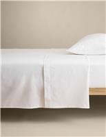 M&S Cotton Rich Flat Sheet Clay
