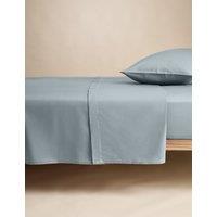 M&S Cotton Rich Flat Sheet Denim