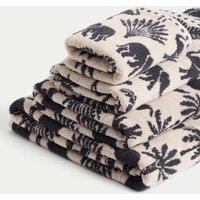 M&S Pure Cotton Elephant Palm Towel Charcoal
