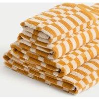 Pure Cotton Geometric Check Towel