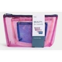 Mesh Toiletry Bag Trio Set