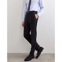 JAEGER Tailored Fit Italian Silk & Linen Suit Trousers Navy