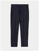 Tailored Fit Italian Silk & Linen Suit Trousers