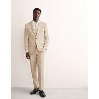 Tailored Fit Silk & Linen Blend Suit Jacket