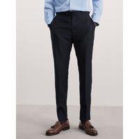 Tailored Fit Pure Wool Twill Suit Trousers