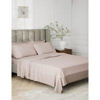 M&S Egyptian Cotton 230 Thread Count Crisp Flat Sheet Dusted Pink