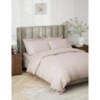 M&S Egyptian Cotton 230 Thread Count Crisp Duvet Cover Dusted Pink