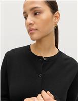 Pure Merino Wool Crew Neck Cardigan