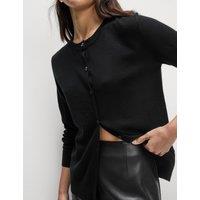 Pure Merino Wool Crew Neck Cardigan