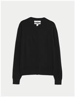 Pure Merino Wool Crew Neck Cardigan