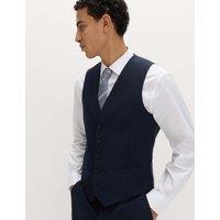M&S Regular Fit Machine Washable Waistcoat Navy