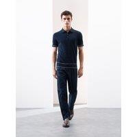 Silk Cotton Knitted Polo Shirt
