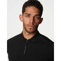 Performance Zip Up Knitted Polo Shirt