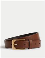 JAEGER Leather Textured Belt Black