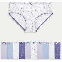 10pk Cotton Rich Star Knickers (2-14 Yrs)