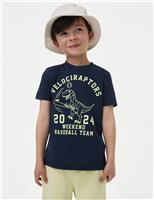 Pure Cotton Dinosaur T-Shirt (2-8 Yrs)