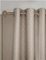 Diamond Geometric Eyelet Curtains