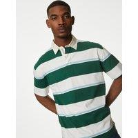 Oversized Pure Cotton Short Sleeve Rugby Shirt