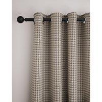 Velvet Geometric Eyelet Curtains