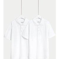 2pk Unisex Stain Resist School Polo Shirts (2-18 Yrs)