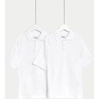 2pk Unisex Easy Dressing School Polo Shirts (3-18 Yrs)