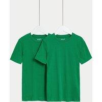 2pk Unisex Pure Cotton School T-Shirts (2-16 Yrs)