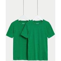 2pk Unisex Pure Cotton School T-Shirts (2-16 Yrs)