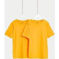 2pk Unisex Pure Cotton School T-Shirts (2-16 Yrs)