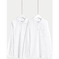 Pure Cotton Easy Dressing StayNew Polo Shirts (3-18 Yrs)