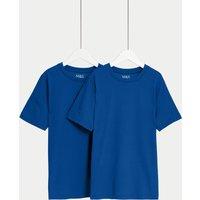 2pk Unisex Pure Cotton School T-Shirts (2-16 Yrs)
