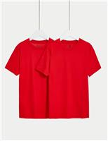 2 Pack Unisex Pure Cotton School T-Shirts (2-16 Yrs)