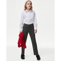M&S Girls' Regular Leg Stretch Trousers (2-18 Yrs) Grey