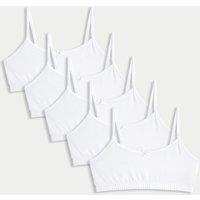 5pk Cotton with Stretch Crop Tops (6-16 Yrs)