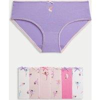 7pk Cotton with Stretch Ballerina Knickers (2-12 Yrs)