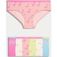 7pk Cotton with Stretch Rainbow Knickers (2-12 Yrs)