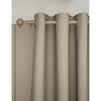 M&S Brushed Eyelet Blackout Thermal Curtains Neutral