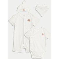 4pc Pure Cotton Bear & Elephant Outfit (7lbs-1 Yrs)