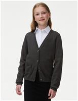 Girls Pure Cotton School Cardigan (2-18 Yrs)