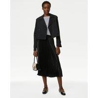 M&S Cotton Rich Stormwear Short Trench Coat Black
