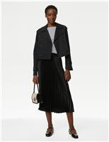 M&S Cotton Rich Stormwear Short Trench Coat Black