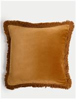 Pure Cotton Velvet Fringed Cushion