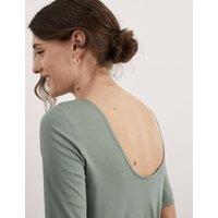 Pure Mercerised Cotton Scoop Back Top