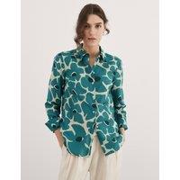 Silk Blend Floral Shirt