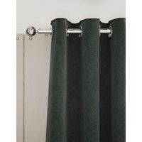 M&S Velvet Eyelet Curtains Mid Grey