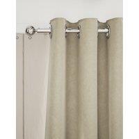 M&S Velvet Eyelet Curtains Neutral